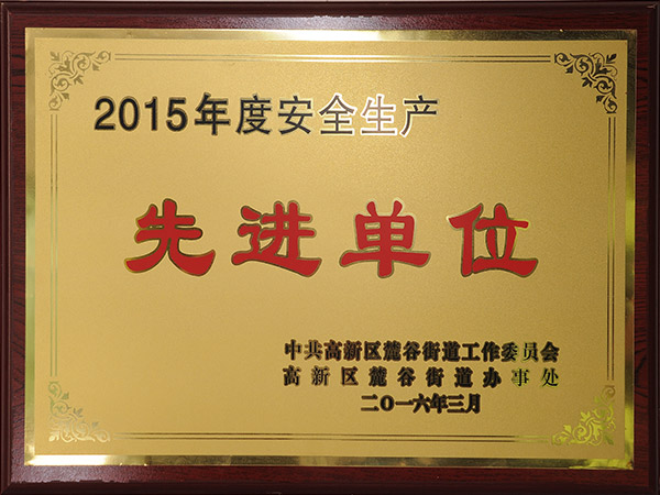 2015年度安全生产先进单位