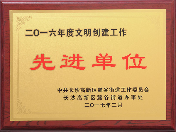 2016年度文明创建工作先进单位